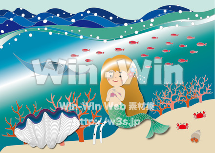 人魚姫のCG・イラスト素材 W-027873