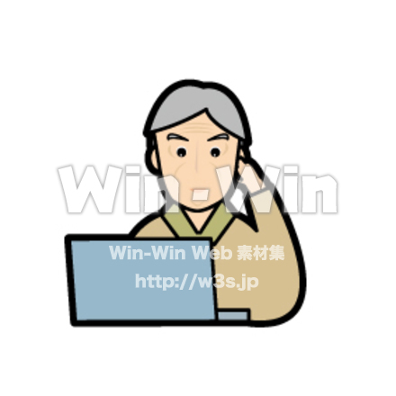 悩むパソコン男性のCG・イラスト素材 W-027677