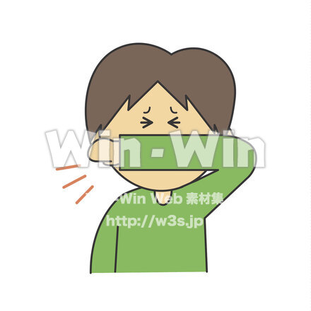 咳エチケットのCG・イラスト素材 W-027186