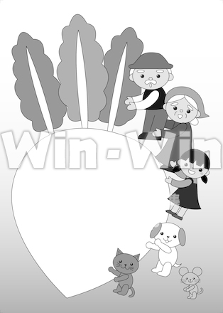 おおきなかぶのシルエット素材 W-028214