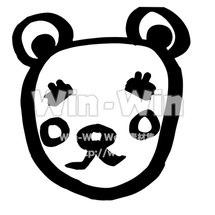 クマです。のシルエット素材 W-028178