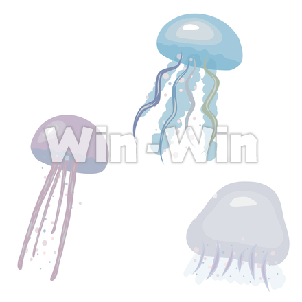 クラゲ３種セットのCG・イラスト素材 W-029618