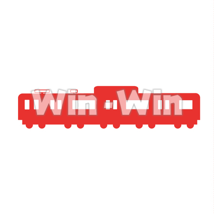 電車のシルエット素材 W-028456