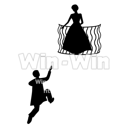 ロミオとジュリエット_文化祭のシルエット素材 W-029889