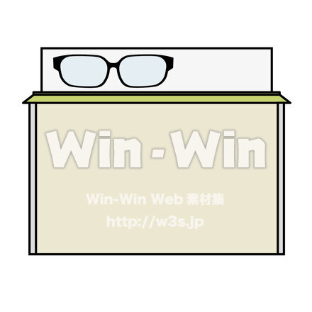 メガネ屋のCG・イラスト素材 W-028658
