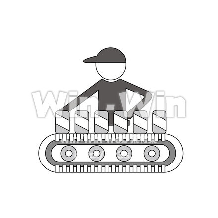 工場のシルエット素材 W-028509