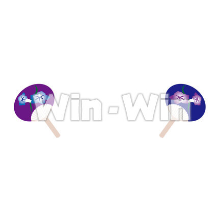 うちわのCG・イラスト素材 W-028705