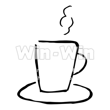 コーヒーのシルエット素材 W-028190
