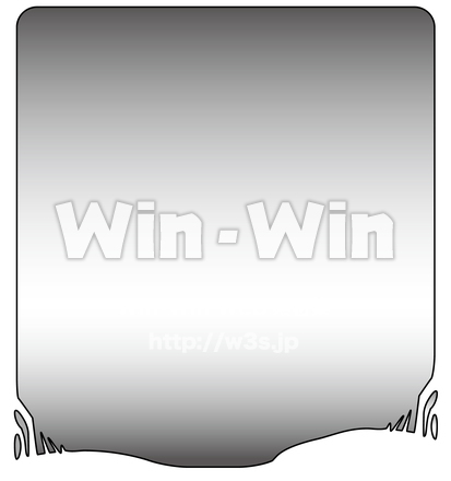 フレームのシルエット素材 W-029757