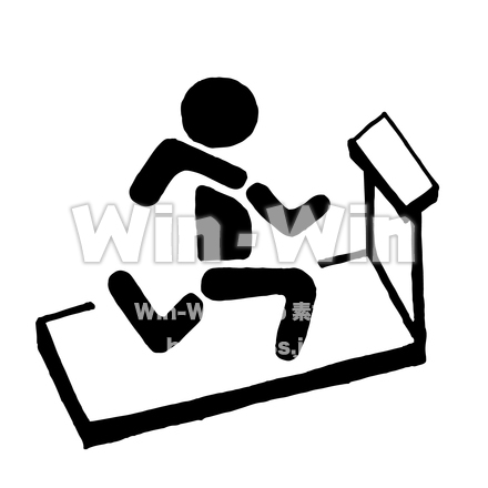 ライブトレース（ピクトグラム・トレッドミル）のシルエット素材 W-029841