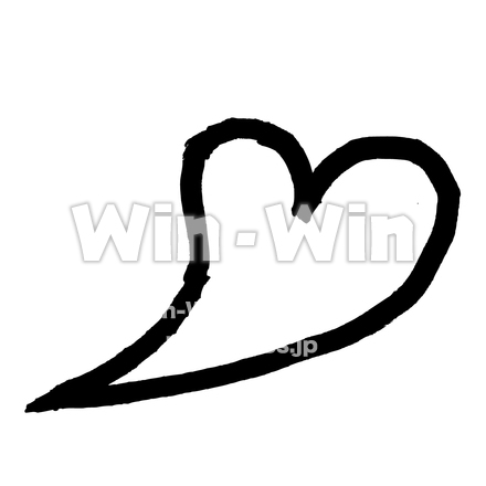 ハート吹き出しのシルエット素材 W-028175