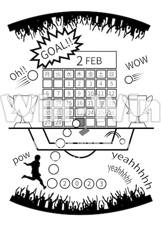 サッカー（カレンダー）のCG・イラスト素材 W-029442