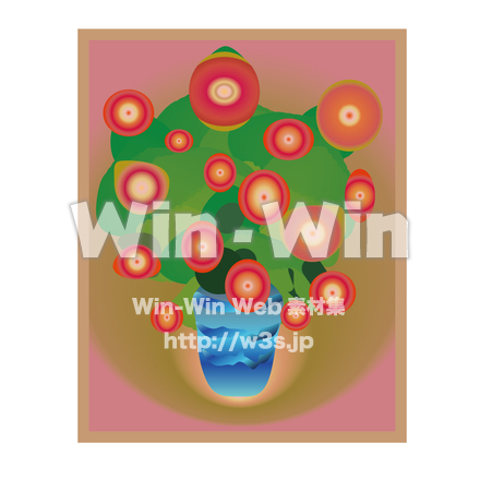 具象絵画　花のCG・イラスト素材 W-029104
