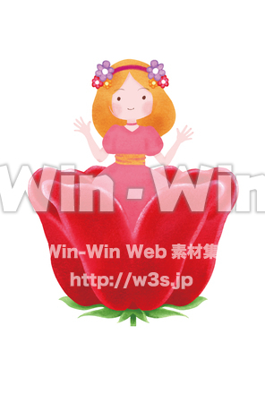 おやゆび姫のCG・イラスト素材 W-029697