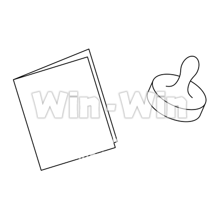 カードとハンコのCG・イラスト素材 W-028959