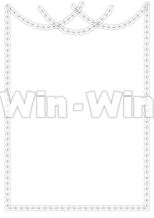 パターンブラシ　わっかのCG・イラスト素材 W-029310