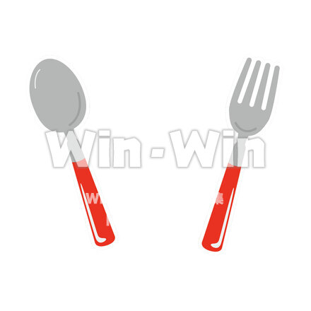 スプーンとフォークのCG・イラスト素材 W-029907