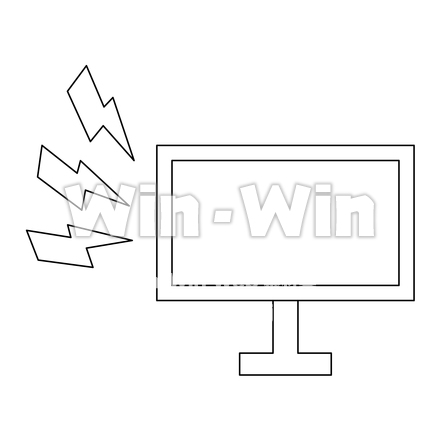 テレビのシンプルイラストのCG・イラスト素材 W-028413