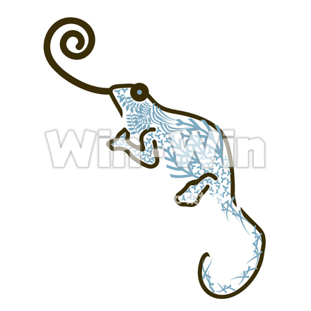 北欧風トカゲのCG・イラスト素材 W-028324