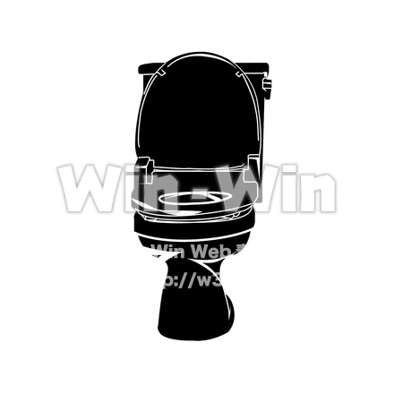 トイレのシルエット素材 W-028335
