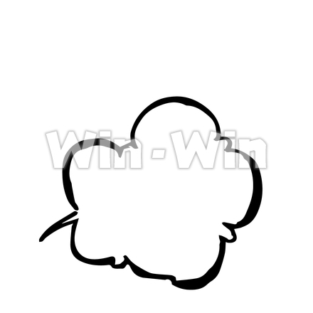 吹き出しのシルエット素材 W-029655