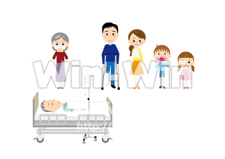 病気・怪我家族のCG・イラスト素材 W-029932
