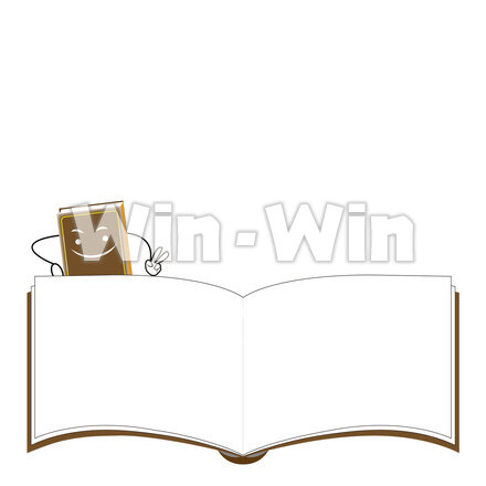 開いた本のCG・イラスト素材 W-028923