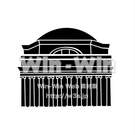 コロンビア大学のシルエット素材 W-029990