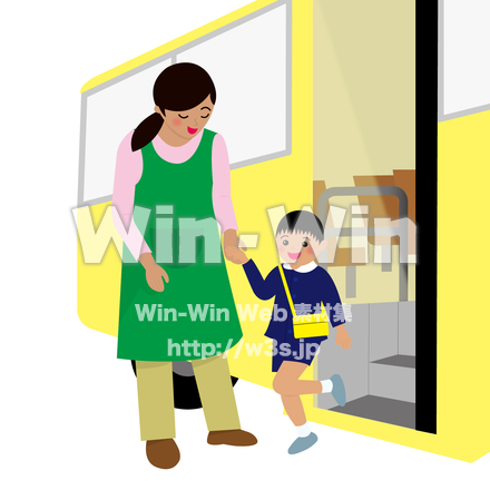 通園バスのCG・イラスト素材 W-028416