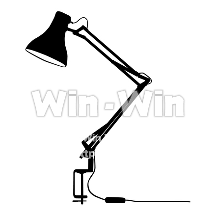 デスクライトのシルエット素材 W-028124