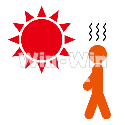 熱中症注意のCG・イラスト素材 W-028260