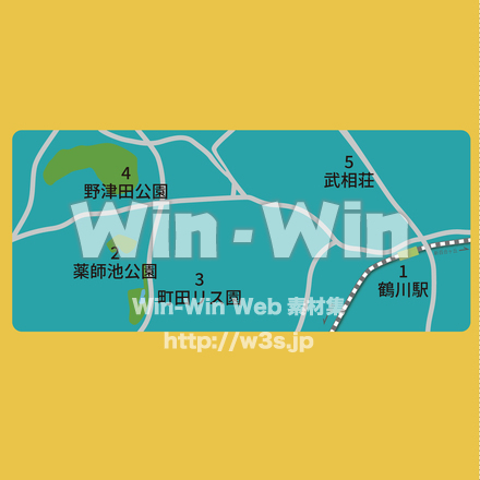 小田急線鶴川駅付近のCG・イラスト素材 W-028901