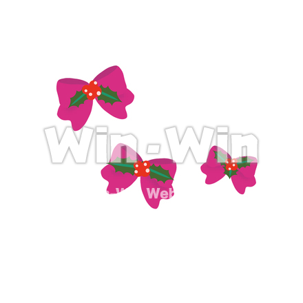 クリスマスリボンのCG・イラスト素材 W-029229