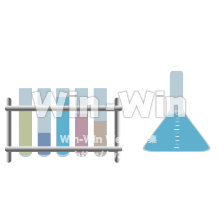 試験管とビーカーのCG・イラスト素材 W-028232