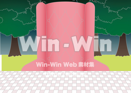 お茶会（背景）のCG・イラスト素材 W-028011