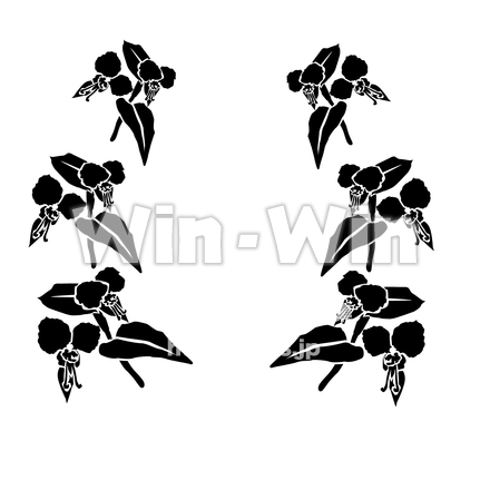 つゆ草のシルエット素材 W-028364