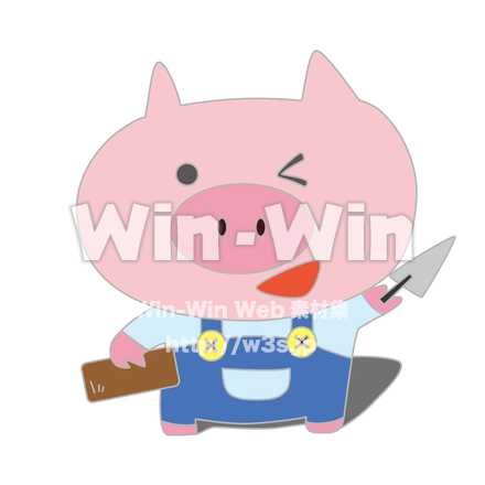 さんびきのこぶたの3番目のCG・イラスト素材 W-028052