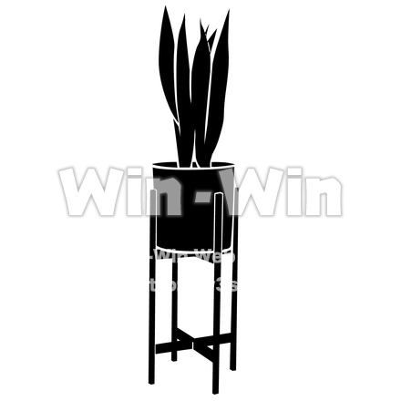 サンセベリアのシルエット素材 W-029800