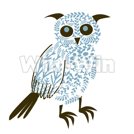 北欧風のフクロウのCG・イラスト素材 W-028328