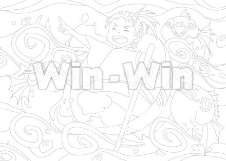 童話「一寸法師」のCG・イラスト素材 W-028098