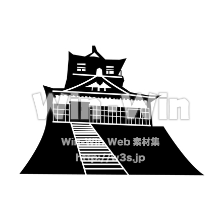 丸岡城のシルエット素材 W-029294