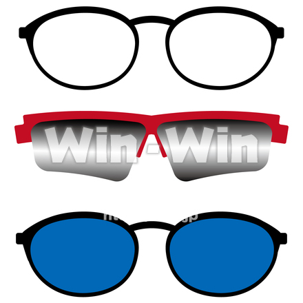 メガネとサングラスのCG・イラスト素材 W-029876