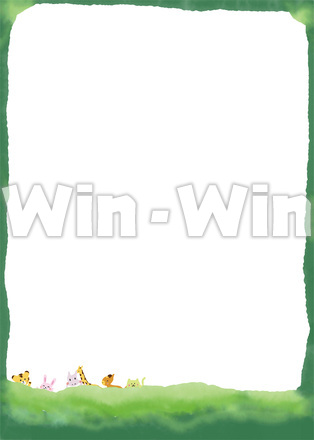 動物と緑の写真素材 W-029125