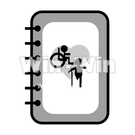 障害者手帳のシルエット素材 W-028638