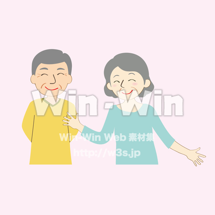 談笑するシニアのCG・イラスト素材 W-028268