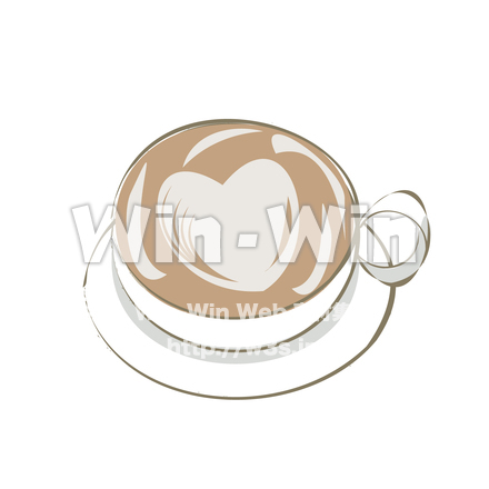 カフェラテのCG・イラスト素材 W-029976