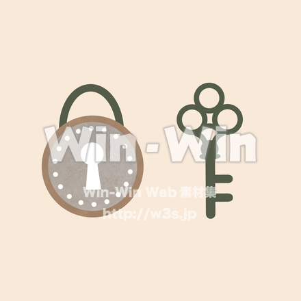 アンティークの錠と鍵のCG・イラスト素材 W-028418