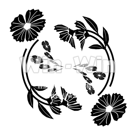 ナデシコのシルエット素材 W-029251