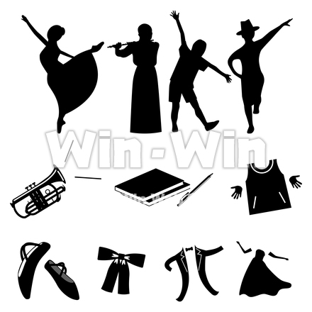 音楽学校のシルエット素材 W-029513