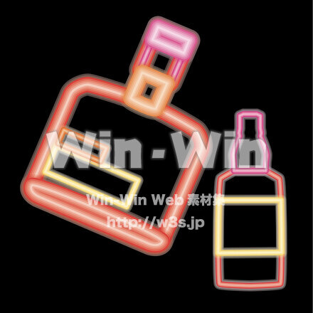 ネオンのウイスキーのCG・イラスト素材 W-028869
